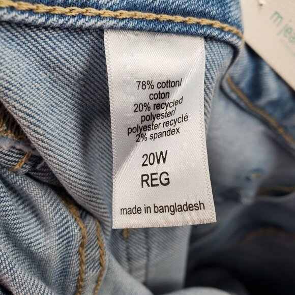 M Jeans By Maurices 25" Wide Leg Crop Women Size 20W Regular High Rise Stretch - Picture 8 of 14